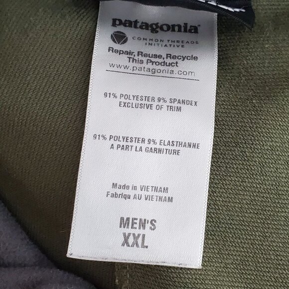 Patagonia Mens XXL Simple Guide Shell Jacket Olive Green Full-Zip Jacket - Picture 5 of 8